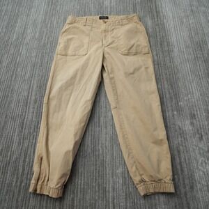 Banana Republic Authentic Chino Pants Women Crop Tan Brown 14 Measured 34x26.75